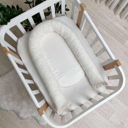Protecție pentru somn din bumbac 100% - Baby Nest Velvet Milky